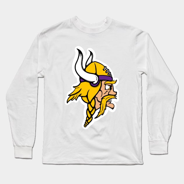 Minnesota Vikings Art Long Sleeve T-Shirt by Croke Art 🐸